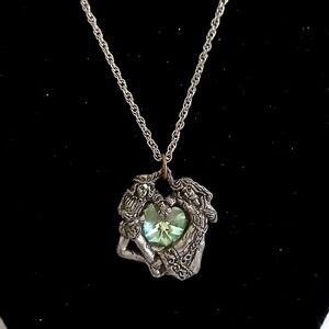 Elegant Silver Heart Pendant Necklace